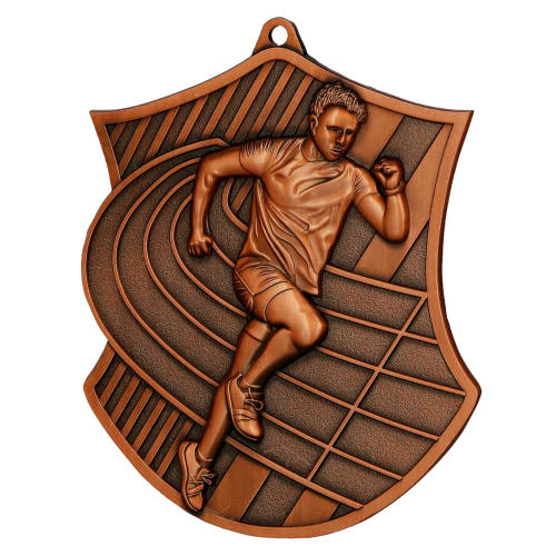 Atletska medalja Celeris s motivom trkača 78x64mm_EliteSport
