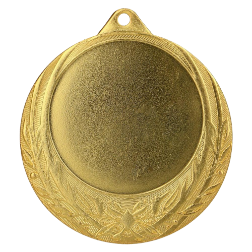Metalna medalja Edera s reljefnim lisnatim vijencem 70mm_EliteSport