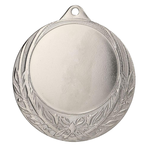 Metalna medalja Edera s reljefnim lisnatim vijencem 70mm_EliteSport