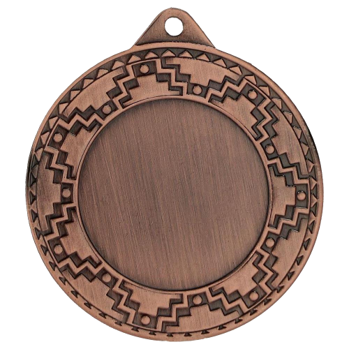 Metalna medalja Vectra s geometrijskim rubom 40mm_EliteSport