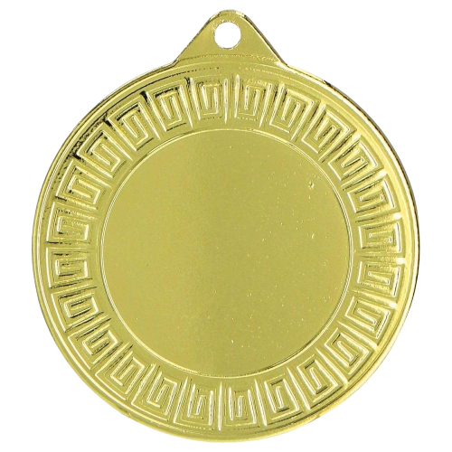 Metalna medalja Meandra s ornamentiranim rubom 40mm_EliteSport