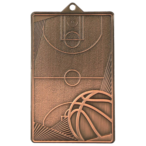 Košarkaška medalja Courtis s motivom terena i lopte 70x45mm_EliteSport