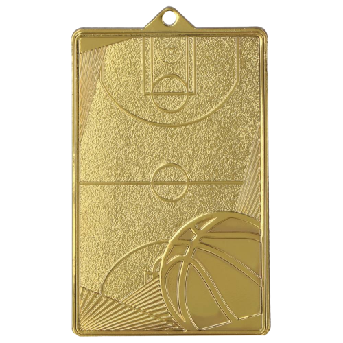 Košarkaška medalja Courtis s motivom terena i lopte 70x45mm_EliteSport