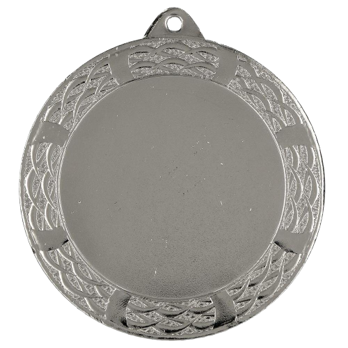 Metalna medalja Fronda s reljefnim lisnatim rubom 70mm_EliteSport