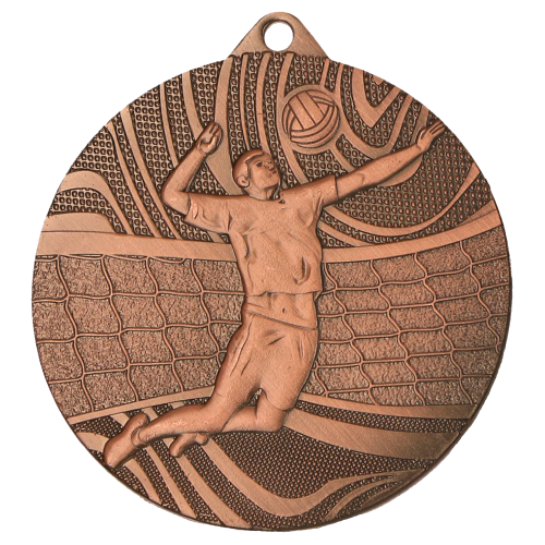 Odbojkaška medalja Poen s motivom igrača na mreži 50mm_EliteSport