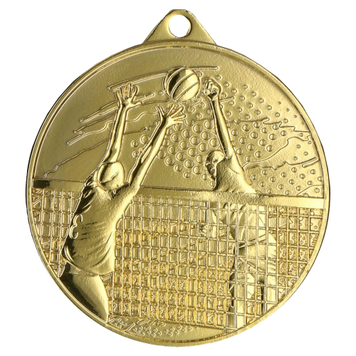 Odbojkaška medalja Volleyra s motivom igrača na mreži 45mm_EliteSport