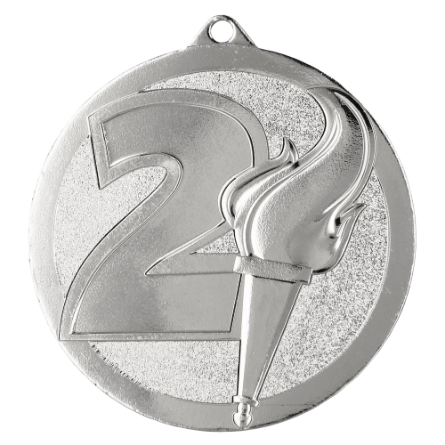 Metalna medalja Flamma s bakljom i oznakom plasmana 60mm_EliteSport
