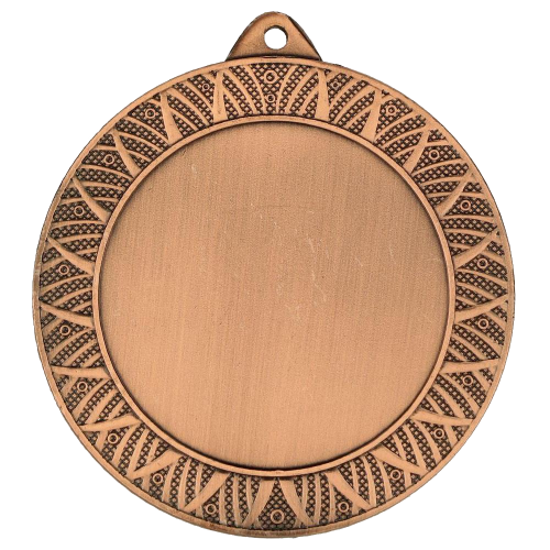 Metalna medalja Ornata s geometrijskim rubom 70mm_EliteSport