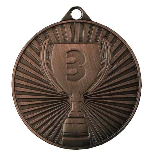 Metalna medalja Campione s peharom i oznakom plasmana 45mm_EliteSport