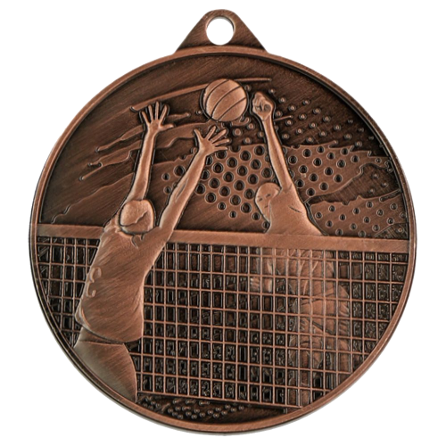 Odbojkaška medalja Volleyra s motivom igrača na mreži 45mm_EliteSport