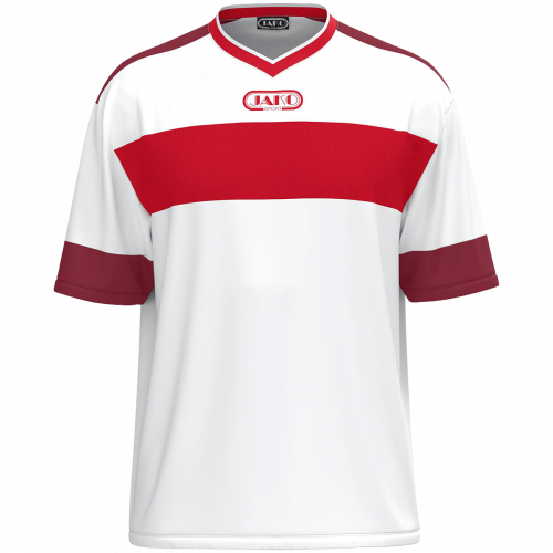 Jako Club 92 dres kratkih rukava — bijela/crvena_EliteSport