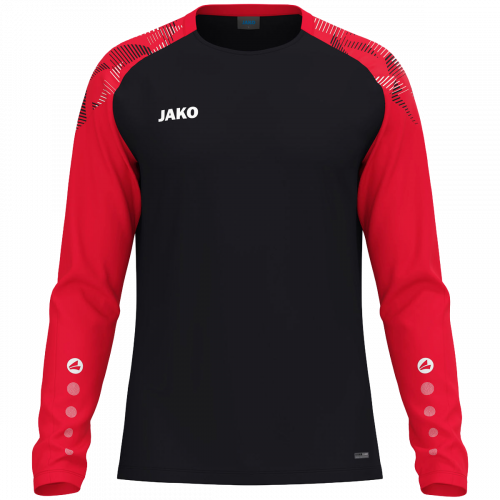 Jako Sonic majica dugih rukava — crna/crvena_EliteSport