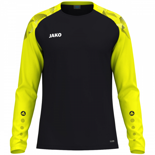 Jako Sonic majica dugih rukava — crna/neon žuta_EliteSport
