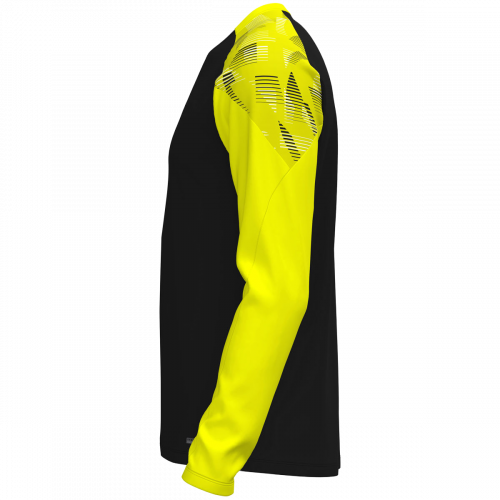Jako Sonic majica dugih rukava — crna/neon žuta_EliteSport