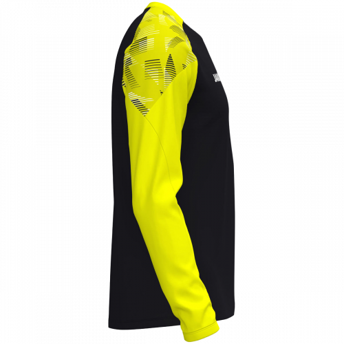 Jako Sonic majica dugih rukava — crna/neon žuta_EliteSport