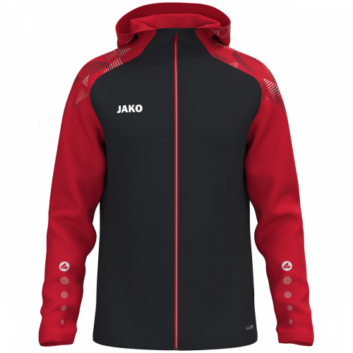 Jako Sonic jakna s kapuljačom – crna/crvena_EliteSport