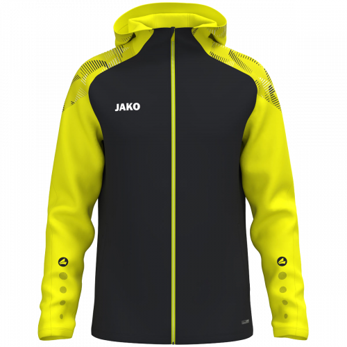 Jako Sonic jakna s kapuljačom – crna/žuta_EliteSport