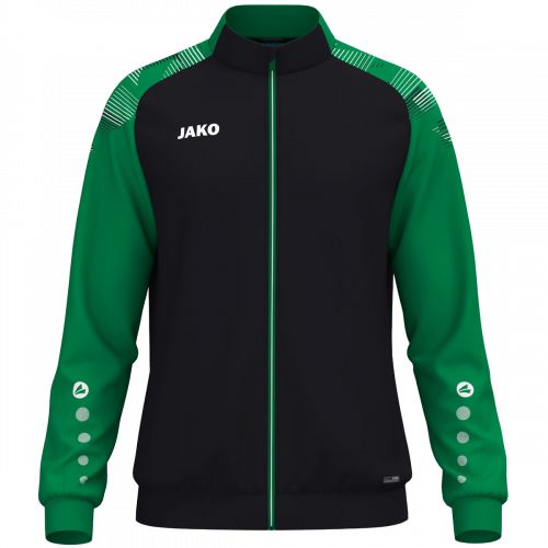 Jako Sonic poliester jakna – crna/zelena_EliteSport