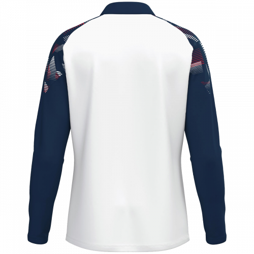 Jako Sonic ziptop majica dugih rukava – bijela/tamno plava_EliteSport