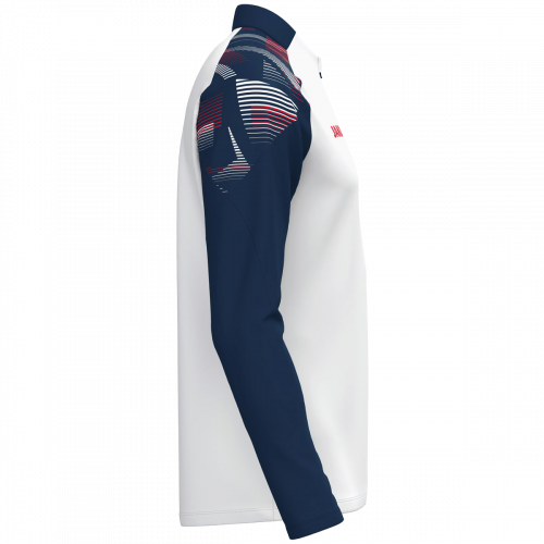 Jako Sonic ziptop majica dugih rukava – bijela/tamno plava_EliteSport