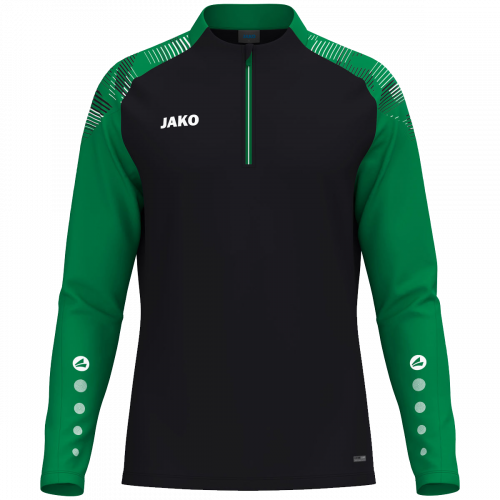 Jako Sonic ziptop majica dugih rukava – crna/zelena_EliteSport