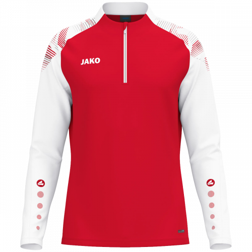 Jako Sonic ziptop majica dugih rukava – crvena/bijela_EliteSport