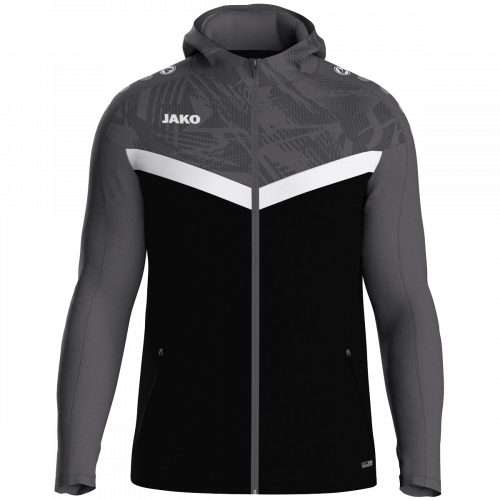 Jako Iconic jakna s kapuljačom – crna/antracit_EliteSport