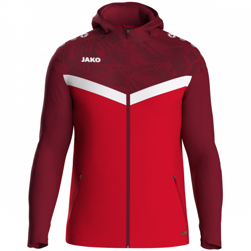Jako Iconic jakna s kapuljačom – crvena/bordo_EliteSport