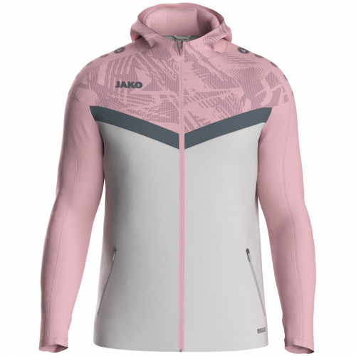 Jako Iconic jakna s kapuljačom – svijetlo roza/siva_EliteSport