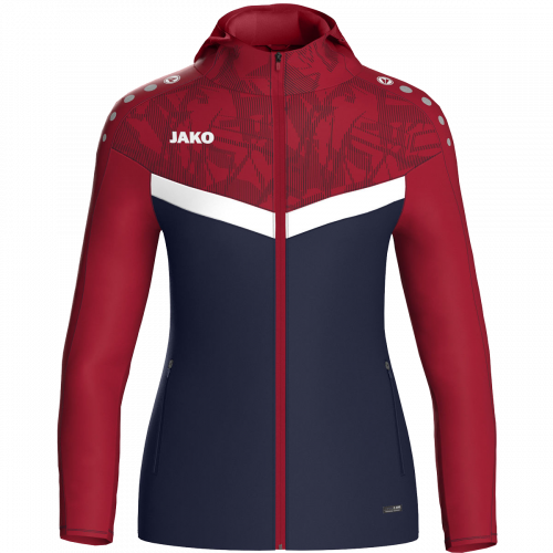 Jako Iconic jakna s kapuljačom – tamno plava/tamno crvena_EliteSport