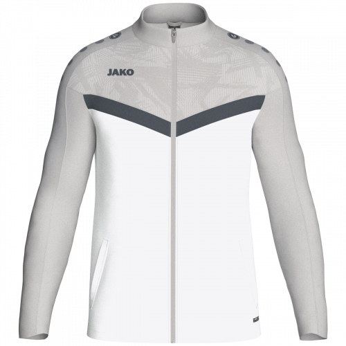 Jako iconic poliester jakna – bijela/siva_EliteSport