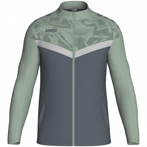 Jako iconic poliester jakna – sivo zelena/siva_EliteSport