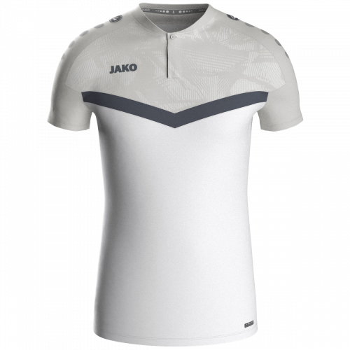 Jako Iconic polo majica kratkih rukava – bijela/siva_EliteSport