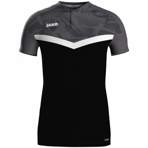 Jako Iconic polo majica kratkih rukava – crna/antracit_EliteSport