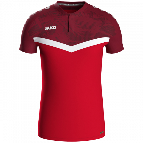 Jako Iconic polo majica kratkih rukava – crvena/bordo_EliteSport