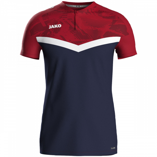 Jako Iconic polo majica kratkih rukava – tamno plava/tamno crvena_EliteSport