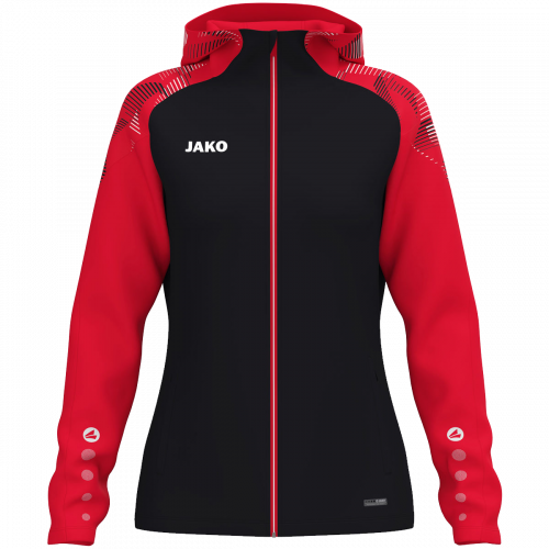 Jako Sonic jakna s kapuljačom – crna/crvena_EliteSport