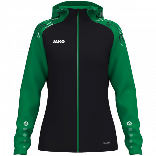 Jako Sonic jakna s kapuljačom – crna/zelena_EliteSport