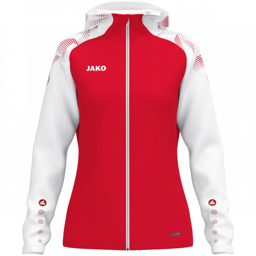 Jako Sonic jakna s kapuljačom – crvena/bijela_EliteSport
