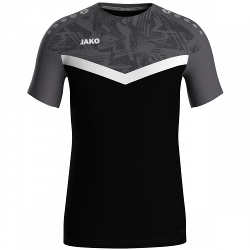 Jako Iconic poliester majica kratkih rukava — crna/antracit_EliteSport