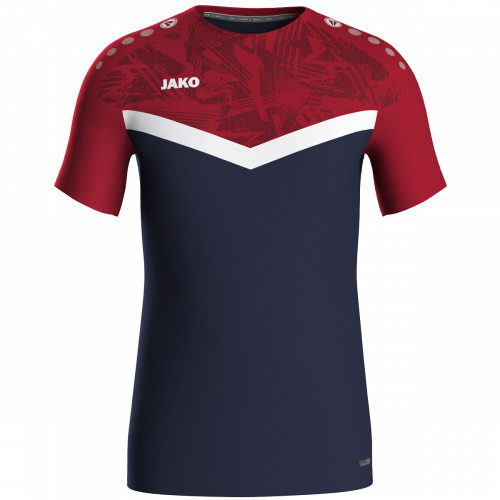 Jako Iconic poliester majica kratkih rukava — tamno plava/tamno crvena_EliteSport