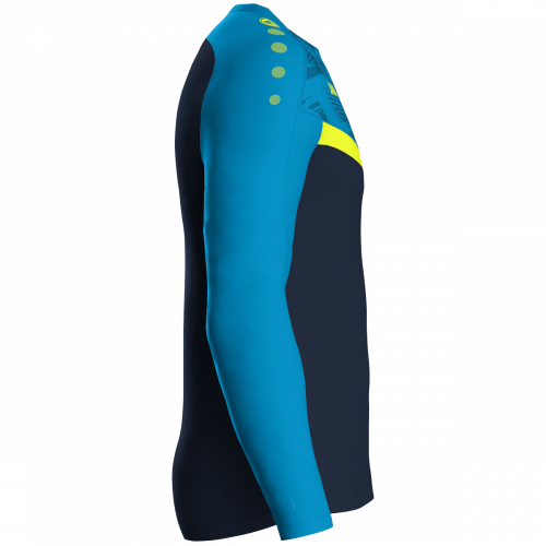 Jako Iconic sweat majica dugih rukava — nebesko plava/tamno plava/neon žuta_EliteSport