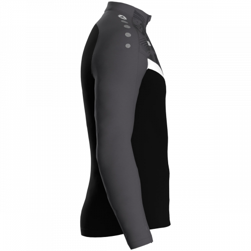 Jako Iconic ziptop majica dugih rukava – crna/antracit_EliteSport