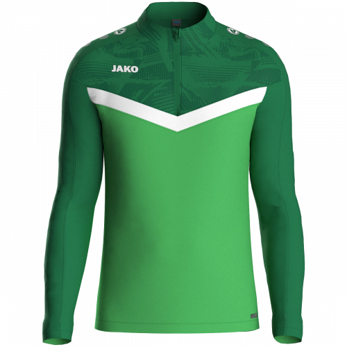 Jako Iconic ziptop majica dugih rukava – svijetlo zelena/zelena_EliteSport