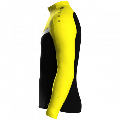 Jako Iconic ziptop majica dugih rukava – žuta/crna_EliteSport