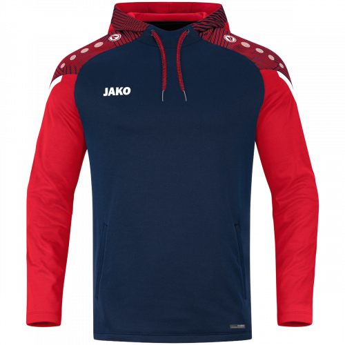 Jako Performance poliester majica s kapuljačom — tamno mornarsko plava/crvena_EliteSport
