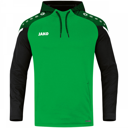 Jako Performance poliester majica s kapuljačom — zelena_EliteSport