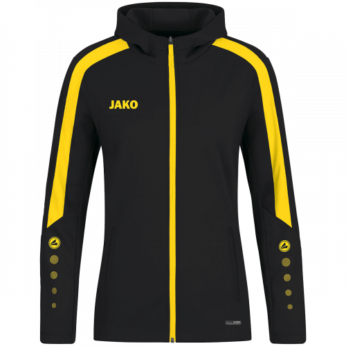 Jako Power jakna s kapuljačom – crna/žuta_EliteSport
