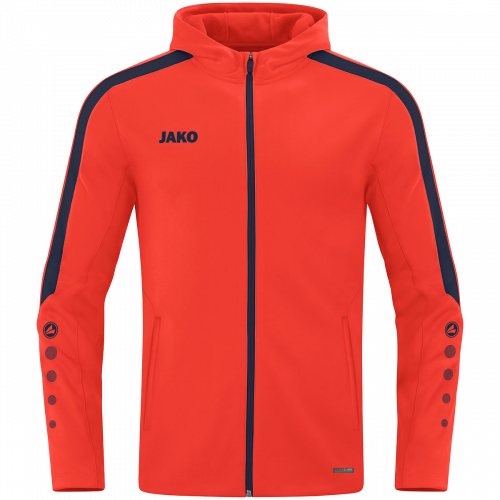 Jako Power jakna s kapuljačom – neon narančasta_EliteSport