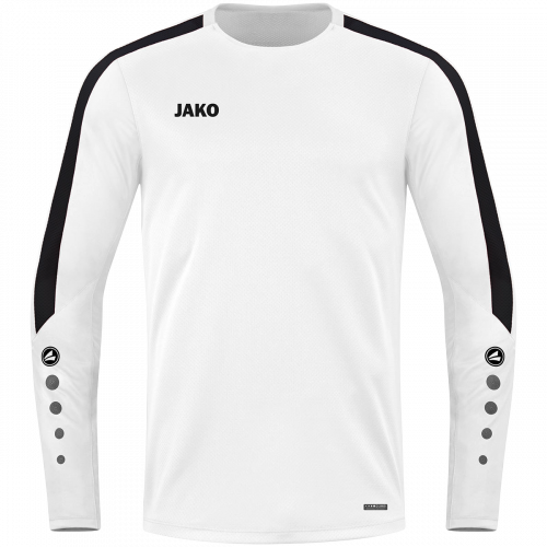 Jako Power majica dugih rukava — bijela/crna_EliteSport